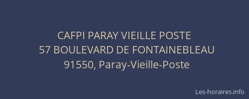CAFPI PARAY VIEILLE POSTE