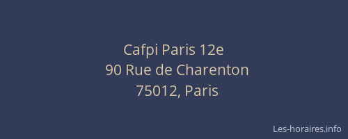 Cafpi Paris 12e
