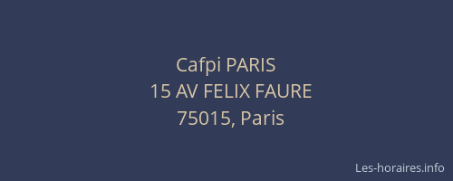Cafpi PARIS