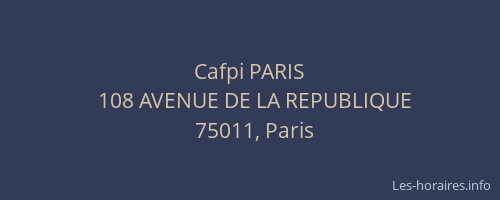 Cafpi PARIS