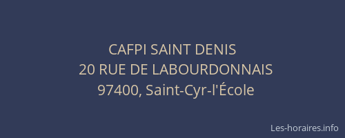 CAFPI SAINT DENIS