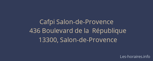 Cafpi Salon-de-Provence
