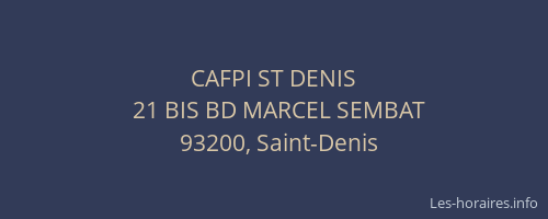 CAFPI ST DENIS