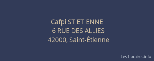 Cafpi ST ETIENNE