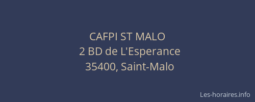 CAFPI ST MALO