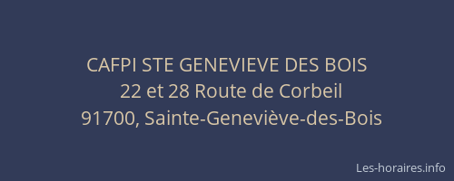 CAFPI STE GENEVIEVE DES BOIS