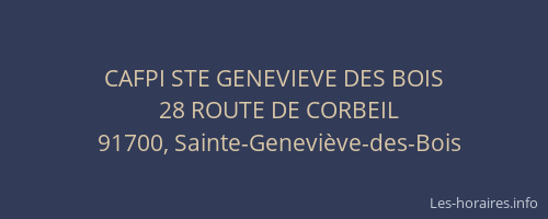 CAFPI STE GENEVIEVE DES BOIS