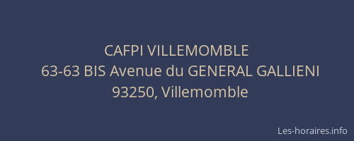 CAFPI VILLEMOMBLE