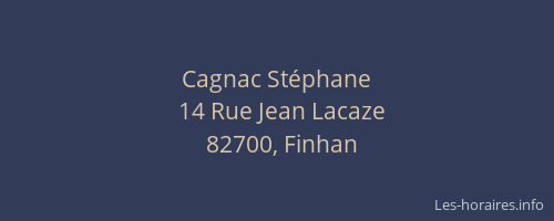 Cagnac St&eacute;phane