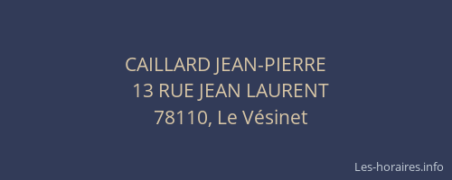 CAILLARD JEAN-PIERRE