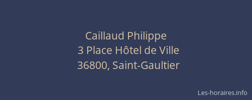 Caillaud Philippe