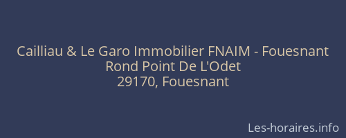 Cailliau & Le Garo Immobilier FNAIM - Fouesnant