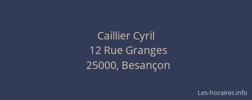 Caillier Cyril