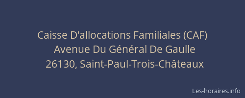 Caisse D'allocations Familiales (CAF)