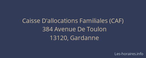 Caisse D'allocations Familiales (CAF)