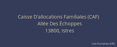 Caisse D'allocations Familiales (CAF)