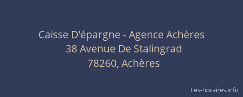 Caisse D'épargne - Agence Achères