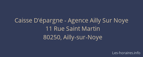 Caisse D'&eacute;pargne - Agence Ailly Sur Noye