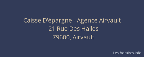 Caisse D'&eacute;pargne - Agence Airvault