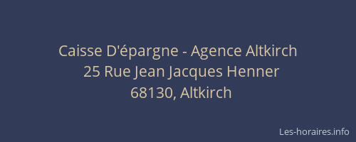 Caisse D'épargne - Agence Altkirch