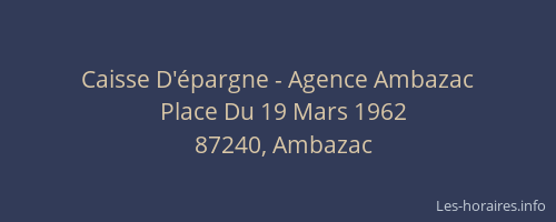 Caisse D'épargne - Agence Ambazac