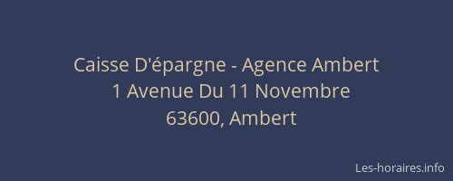 Caisse D'épargne - Agence Ambert