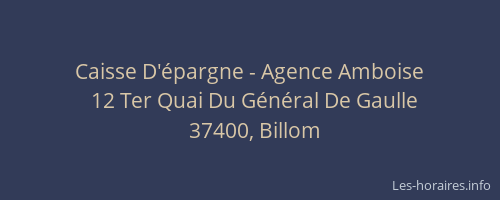 Caisse D'&eacute;pargne - Agence Amboise