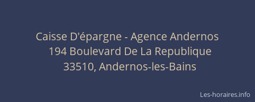 Caisse D'épargne - Agence Andernos