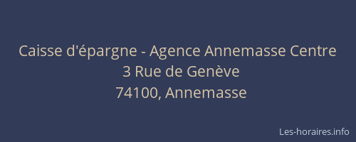 Caisse d'épargne - Agence Annemasse Centre