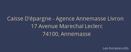 Caisse D'épargne - Agence Annemasse Livron