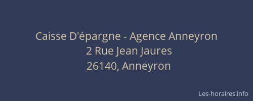Caisse D'épargne - Agence Anneyron