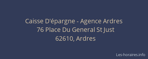 Caisse D'&eacute;pargne - Agence Ardres