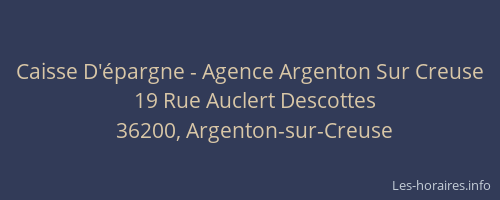 Caisse D'épargne - Agence Argenton Sur Creuse