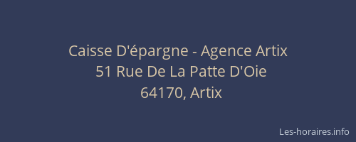 Caisse D'épargne - Agence Artix