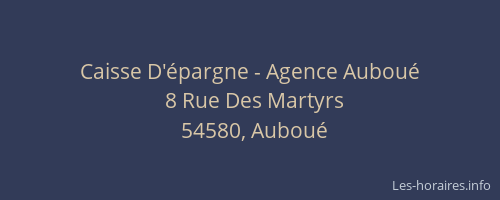 Caisse D'&eacute;pargne - Agence Aubou&eacute;