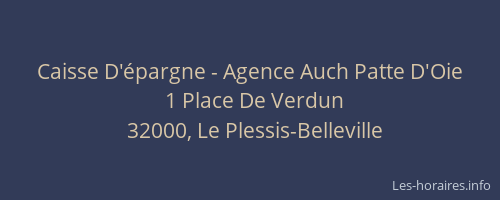 Caisse D'&eacute;pargne - Agence Auch Patte D'Oie