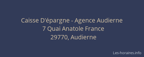 Caisse D'&eacute;pargne - Agence Audierne