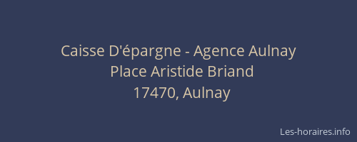 Caisse D'épargne - Agence Aulnay