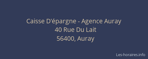Caisse D'épargne - Agence Auray