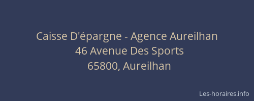 Caisse D'&eacute;pargne - Agence Aureilhan