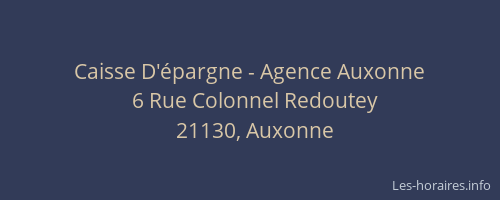 Caisse D'&eacute;pargne - Agence Auxonne
