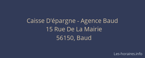 Caisse D'épargne - Agence Baud
