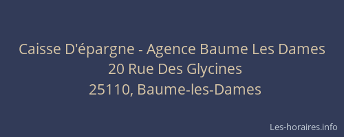 Caisse D'épargne - Agence Baume Les Dames