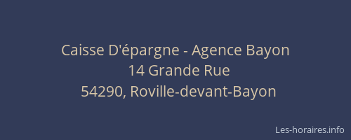 Caisse D'&eacute;pargne - Agence Bayon