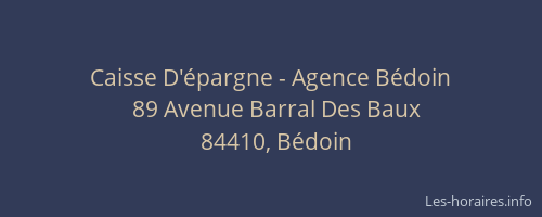 Caisse D'épargne - Agence Bédoin