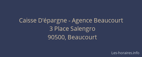 Caisse D'épargne - Agence Beaucourt