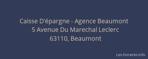 Caisse D'épargne - Agence Beaumont