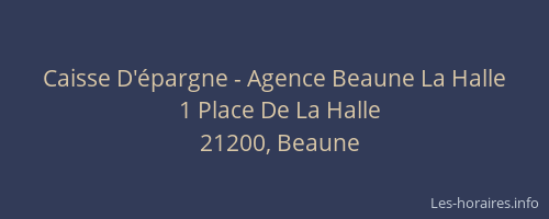 Caisse D'épargne - Agence Beaune La Halle