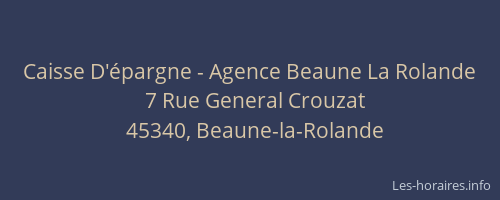 Caisse D'épargne - Agence Beaune La Rolande