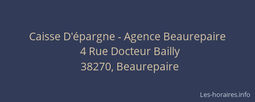 Caisse D'épargne - Agence Beaurepaire